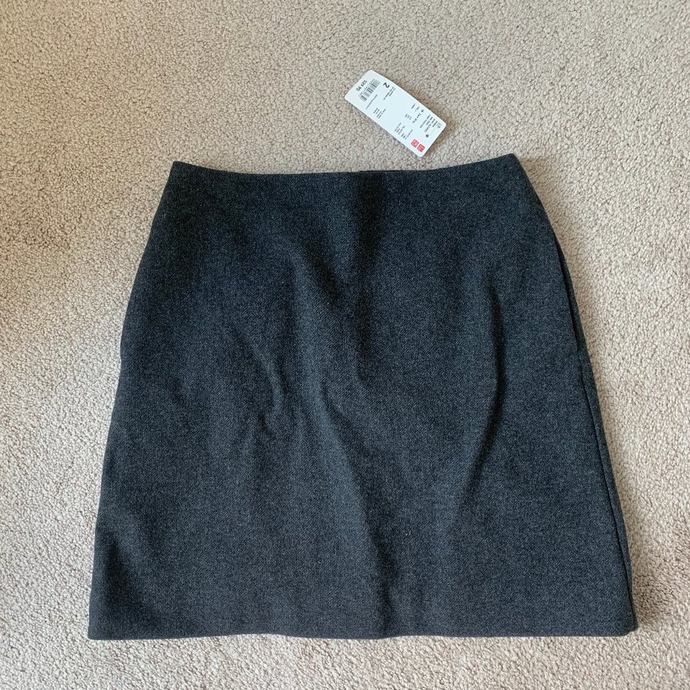 Uniqlo Wool Blended High Waisted Mini Skirt